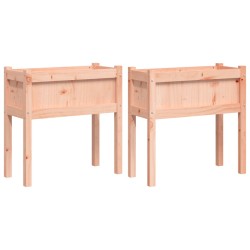vidaXL Jardineras con patas 2 uds madera maciza de abeto Douglas