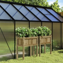 vidaXL Jardineras con patas 2 uds madera de pino impregnada