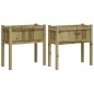vidaXL Jardineras con patas 2 uds madera de pino impregnada vidaXL Jardineras con patas 2 uds madera de pino impregnada