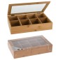 Excellent Houseware Caja de té con 8 compartimentos bambú Excellent Houseware Caja de té con 8 compartimentos bambú