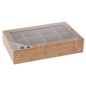 Excellent Houseware Caja de té con 8 compartimentos bambú Excellent Houseware Caja de té con 8 compartimentos bambú