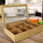 Excellent Houseware Caja de té con 8 compartimentos bambú Excellent Houseware Caja de té con 8 compartimentos bambú