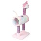 Pets Collection Rascador para gatos Unicorn rosa 40x30x85 cm