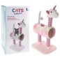 Pets Collection Rascador para gatos Unicorn rosa 40x30x85 cm