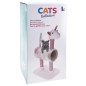Pets Collection Rascador para gatos Unicorn rosa 40x30x85 cm