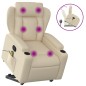 vidaXL Silla de masaje reclinable de pie de tela color crema vidaXL Silla de masaje reclinable de pie de tela color crema