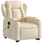 vidaXL Silla de masaje reclinable de pie de tela color crema vidaXL Silla de masaje reclinable de pie de tela color crema