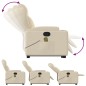 vidaXL Silla de masaje reclinable de pie de tela color crema vidaXL Silla de masaje reclinable de pie de tela color crema