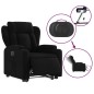 vidaXL Sillón eléctrico reclinable elevable de tela negro vidaXL Sillón eléctrico reclinable elevable de tela negro