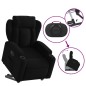 vidaXL Sillón eléctrico reclinable elevable de tela negro vidaXL Sillón eléctrico reclinable elevable de tela negro