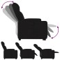 vidaXL Sillón reclinable elevable tela negro vidaXL Sillón reclinable elevable tela negro