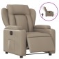 vidaXL Sillón reclinable eléctrico de cuero sintético color capuchino vidaXL Sillón reclinable eléctrico de cuero sintético color capuchino