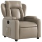 vidaXL Sillón reclinable eléctrico de cuero sintético color capuchino vidaXL Sillón reclinable eléctrico de cuero sintético color capuchino