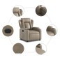 vidaXL Sillón reclinable eléctrico de cuero sintético color capuchino vidaXL Sillón reclinable eléctrico de cuero sintético color capuchino
