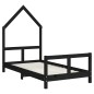 vidaXL Estructura de cama para niños madera de pino negro 80x160 cm vidaXL Estructura de cama para niños madera de pino negro 80x160 cm