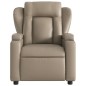 vidaXL Sillón reclinable eléctrico de cuero sintético color capuchino vidaXL Sillón reclinable eléctrico de cuero sintético color capuchino