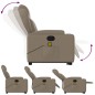 vidaXL Sillón reclinable masaje pie cuero artificial color capuchino vidaXL Sillón reclinable masaje pie cuero artificial color capuchino