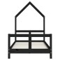 vidaXL Estructura de cama para niños madera de pino negro 80x160 cm vidaXL Estructura de cama para niños madera de pino negro 80x160 cm