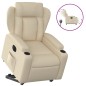 vidaXL Sillón eléctrico reclinable elevable de tela color crema vidaXL Sillón eléctrico reclinable elevable de tela color crema