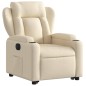 vidaXL Sillón eléctrico reclinable elevable de tela color crema vidaXL Sillón eléctrico reclinable elevable de tela color crema