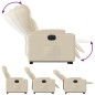 vidaXL Sillón eléctrico reclinable elevable de tela color crema vidaXL Sillón eléctrico reclinable elevable de tela color crema