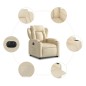 vidaXL Sillón eléctrico reclinable elevable de tela color crema vidaXL Sillón eléctrico reclinable elevable de tela color crema