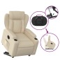 vidaXL Sillón eléctrico reclinable elevable de tela color crema vidaXL Sillón eléctrico reclinable elevable de tela color crema