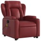 vidaXL Sillón reclinable de masaje de pie cuero artificial rojo tinto vidaXL Sillón reclinable de masaje de pie cuero artificial rojo tinto