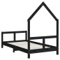 vidaXL Estructura de cama para niños madera de pino negro 80x160 cm vidaXL Estructura de cama para niños madera de pino negro 80x160 cm