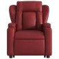 vidaXL Sillón reclinable de masaje de pie cuero artificial rojo tinto vidaXL Sillón reclinable de masaje de pie cuero artificial rojo tinto