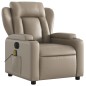 vidaXL Sillón reclinable de masaje eléctrico cuero sintético capuchino vidaXL Sillón reclinable de masaje eléctrico cuero sintético capuchino
