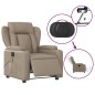 vidaXL Sillón reclinable de masaje eléctrico cuero sintético capuchino vidaXL Sillón reclinable de masaje eléctrico cuero sintético capuchino