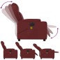 vidaXL Sillón de masaje reclinable de cuero artificial rojo tinto vidaXL Sillón de masaje reclinable de cuero artificial rojo tinto