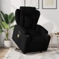 vidaXL Sillón de masaje eléctrico reclinable elevable tela negro vidaXL Sillón de masaje eléctrico reclinable elevable tela negro