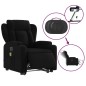 vidaXL Sillón de masaje eléctrico reclinable elevable tela negro vidaXL Sillón de masaje eléctrico reclinable elevable tela negro