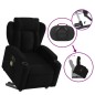 vidaXL Sillón de masaje eléctrico reclinable elevable tela negro vidaXL Sillón de masaje eléctrico reclinable elevable tela negro