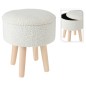 Home&Styling Taburete con almacenaje blanco marfil Ø28,7x33,8 cm Home&Styling Taburete con almacenaje blanco marfil Ø28,7x33,8 cm