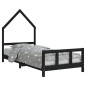 vidaXL Estructura de cama para niños madera de pino negro 90x200 cm