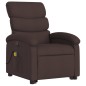 vidaXL Sillón masaje eléctrico reclinable elevable tela marrón oscuro vidaXL Sillón masaje eléctrico reclinable elevable tela marrón oscuro
