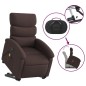 vidaXL Sillón masaje eléctrico reclinable elevable tela marrón oscuro vidaXL Sillón masaje eléctrico reclinable elevable tela marrón oscuro
