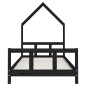 vidaXL Estructura de cama para niños madera de pino negro 90x200 cm