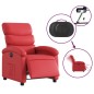 vidaXL Sillón reclinable eléctrico de cuero sintético rojo vidaXL Sillón reclinable eléctrico de cuero sintético rojo
