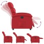 vidaXL Sillón reclinable eléctrico de cuero sintético rojo vidaXL Sillón reclinable eléctrico de cuero sintético rojo