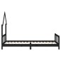vidaXL Estructura de cama para niños madera de pino negro 90x200 cm
