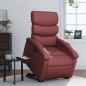 vidaXL Sillón reclinable elevable cuero artificial rojo tinto vidaXL Sillón reclinable elevable cuero artificial rojo tinto