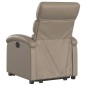 vidaXL Sillón reclinable elevable cuero artificial color capuchino vidaXL Sillón reclinable elevable cuero artificial color capuchino