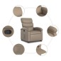 vidaXL Sillón reclinable elevable cuero artificial color capuchino vidaXL Sillón reclinable elevable cuero artificial color capuchino