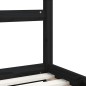 vidaXL Estructura de cama para niños madera de pino negro 90x200 cm