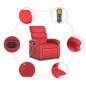 vidaXL Sillón de masaje reclinable eléctrico de cuero artificial rojo vidaXL Sillón de masaje reclinable eléctrico de cuero artificial rojo