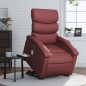 vidaXL Sillón de masaje elevable eléctrico cuero artificial rojo tinto vidaXL Sillón de masaje elevable eléctrico cuero artificial rojo tinto